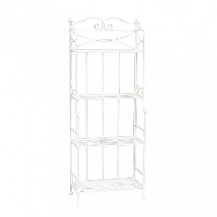 SCAFFALE NOELLE 4 PIANI BIANCO ANTICO
