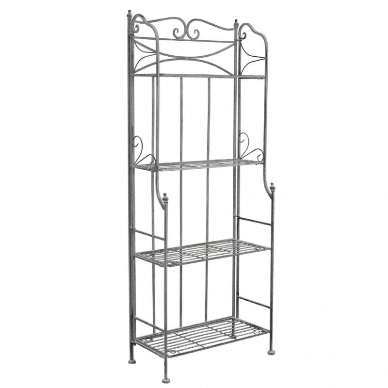 SCAFFALE NOELLE 4 PIANI BIANCO OSSIDATO