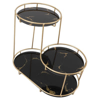 Trade Shop - Scaffale Per Trucco Per Cosmetici Profumi Cura Della Pelle Elegante Moderno Due Colori - Nero