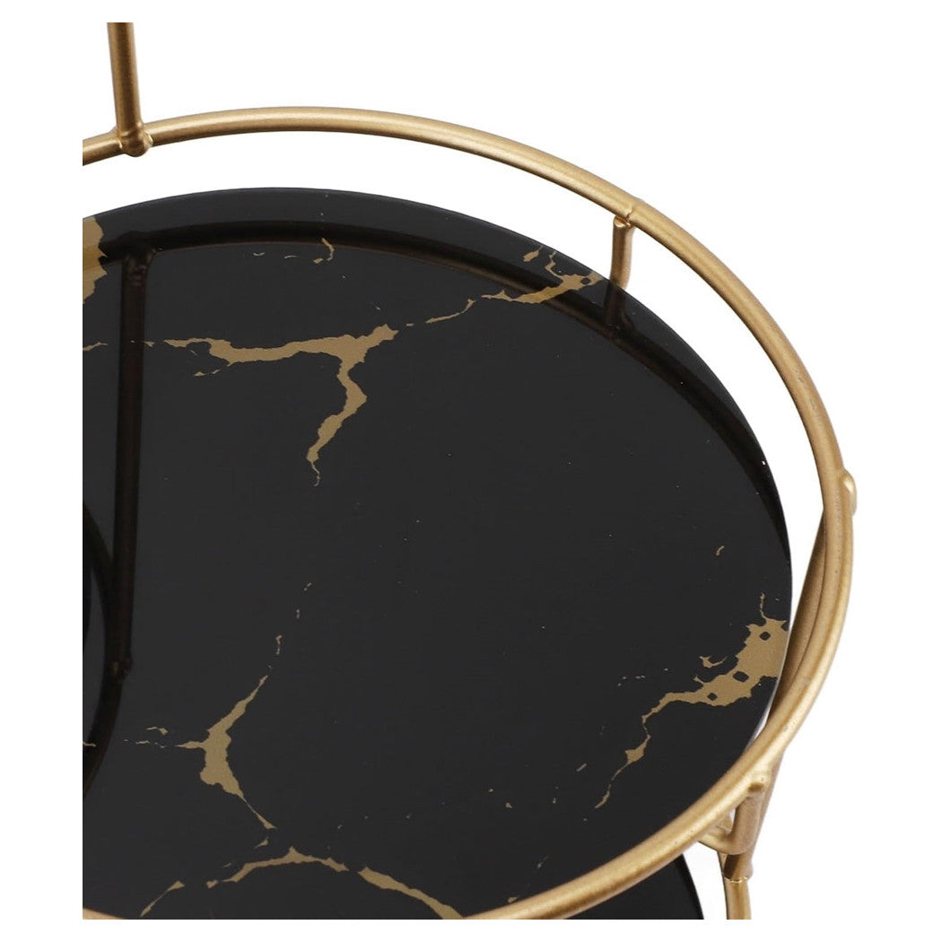 Trade Shop - Scaffale Per Trucco Per Cosmetici Profumi Cura Della Pelle Elegante Moderno Due Colori - Nero