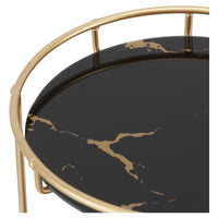 Trade Shop - Scaffale Per Trucco Per Cosmetici Profumi Cura Della Pelle Elegante Moderno Due Colori - Nero