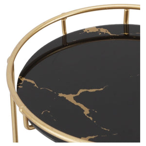 Trade Shop - Scaffale Per Trucco Per Cosmetici Profumi Cura Della Pelle Elegante Moderno Due Colori - Nero