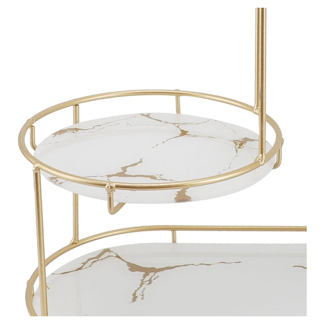 Trade Shop - Scaffale Per Trucco Per Cosmetici Profumi Cura Della Pelle Elegante Moderno Due Colori - Bianco