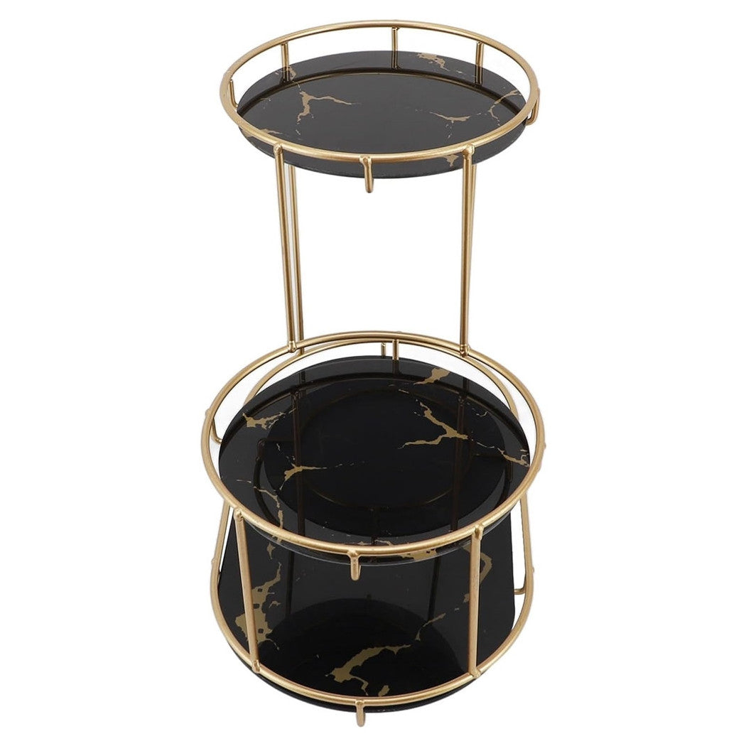 Trade Shop - Scaffale Per Trucco Per Cosmetici Profumi Cura Della Pelle Elegante Moderno Due Colori - Nero