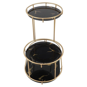 Trade Shop - Scaffale Per Trucco Per Cosmetici Profumi Cura Della Pelle Elegante Moderno Due Colori - Nero