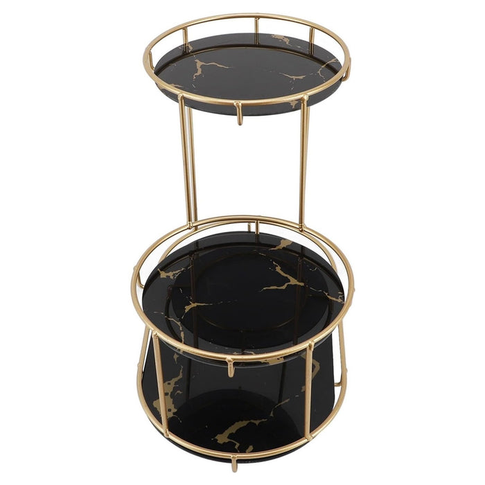 Trade Shop - Scaffale Per Trucco Per Cosmetici Profumi Cura Della Pelle Elegante Moderno Due Colori - Nero