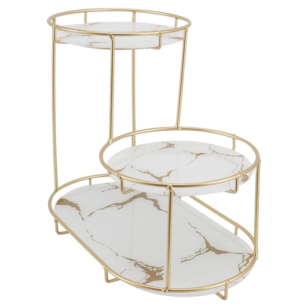 Trade Shop - Scaffale Per Trucco Per Cosmetici Profumi Cura Della Pelle Elegante Moderno Due Colori -