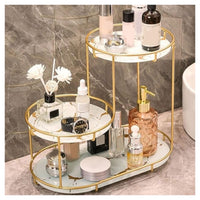 Trade Shop - Scaffale Per Trucco Per Cosmetici Profumi Cura Della Pelle Elegante Moderno Due Colori -