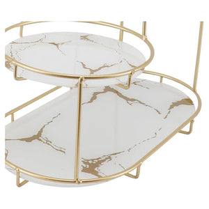 Trade Shop - Scaffale Per Trucco Per Cosmetici Profumi Cura Della Pelle Elegante Moderno Due Colori - Bianco