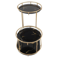 Trade Shop - Scaffale Per Trucco Per Cosmetici Profumi Cura Della Pelle Elegante Moderno Due Colori - Nero