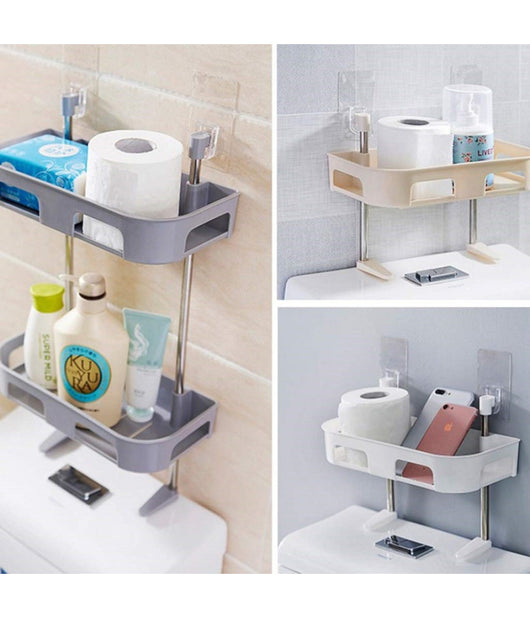 Scaffale Per Wc Bagno Doccia A Parete Organizer Articoli Da Toeletta A 3 Ripiani         