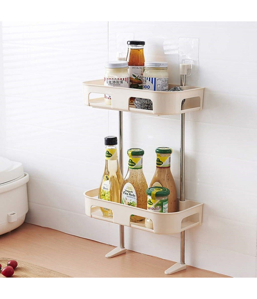 Scaffale Per Wc Bagno Doccia A Parete Organizer Articoli Da Toeletta A 3 Ripiani         