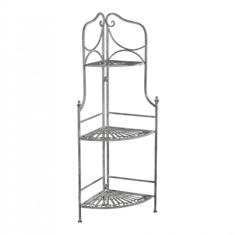 SCAFFALE ROSALIE 3 PIANI BIANCO OSSIDATO