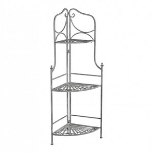 SCAFFALE ROSALIE 3 PIANI BIANCO OSSIDATO