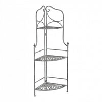 SCAFFALE ROSALIE 3 PIANI BIANCO OSSIDATO