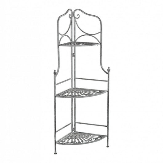 SCAFFALE ROSALIE 3 PIANI BIANCO OSSIDATO