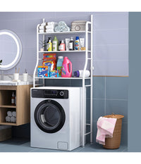 Scaffale Salvaspazio Sopra Lavatrice Mensole Bagno 3 Piani Mobile Lavanderia 69078         