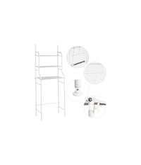 Scaffale Salvaspazio Sopra Lavatrice Mensole Bagno 3 Piani Mobile Lavanderia 69078         