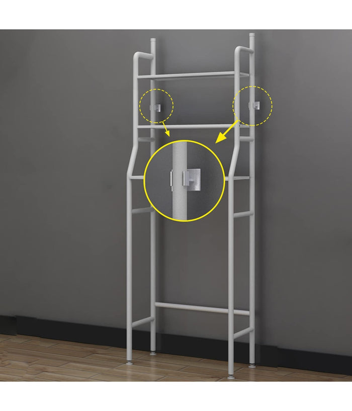 Scaffale Salvaspazio Sopra Lavatrice Mensole Bagno 3 Piani Mobile Lavanderia 69078         