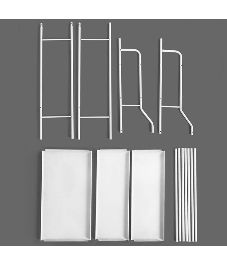 Scaffale Salvaspazio Sopra Lavatrice Mensole Bagno 3 Piani Mobile Lavanderia 69078         