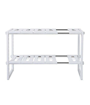 Scaffale Sotto Lavabo Cucina 2 Ripiani Salvaspazio Regolabile 38x26x50-70cm 5818         