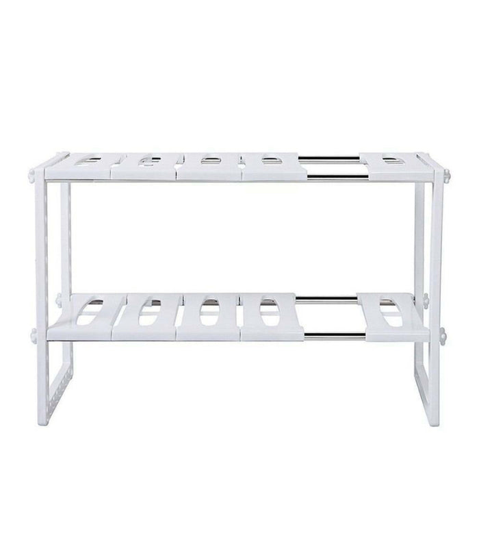 Scaffale Sotto Lavabo Cucina 2 Ripiani Salvaspazio Regolabile 38x26x50-70cm 5818         