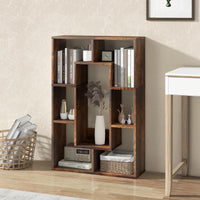 Libreria geometrica a 7 cubi con dispositivo anti - ribaltamento-Scaffale aperto moderno per soggiorno e studio