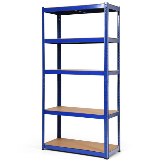 Scaffale con 5 livelli salva spazio-Organizer con struttura in acciaio resistente portata 875kg 40x90x180cm Blu