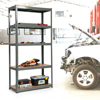 Scaffale con 5 livelli salva spazio-Organizer con struttura in acciaio resistente portata 875kg 40x90x180cm Grigio