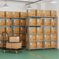 Scaffale in metallo con 5 livelli altezza regolabile per garage-Mobile resistente 5 mensole con capacit¨¤ di peso 875kg Grigio