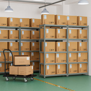 Scaffale in metallo con 5 livelli altezza regolabile per garage-Mobile resistente 5 mensole con capacit¨¤ di peso 875kg Grigio