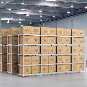 Scaffale in metallo con 5 livelli altezza regolabile per garage-Mobile resistente 5 mensole con capacit¨¤ di peso 875kg Argento