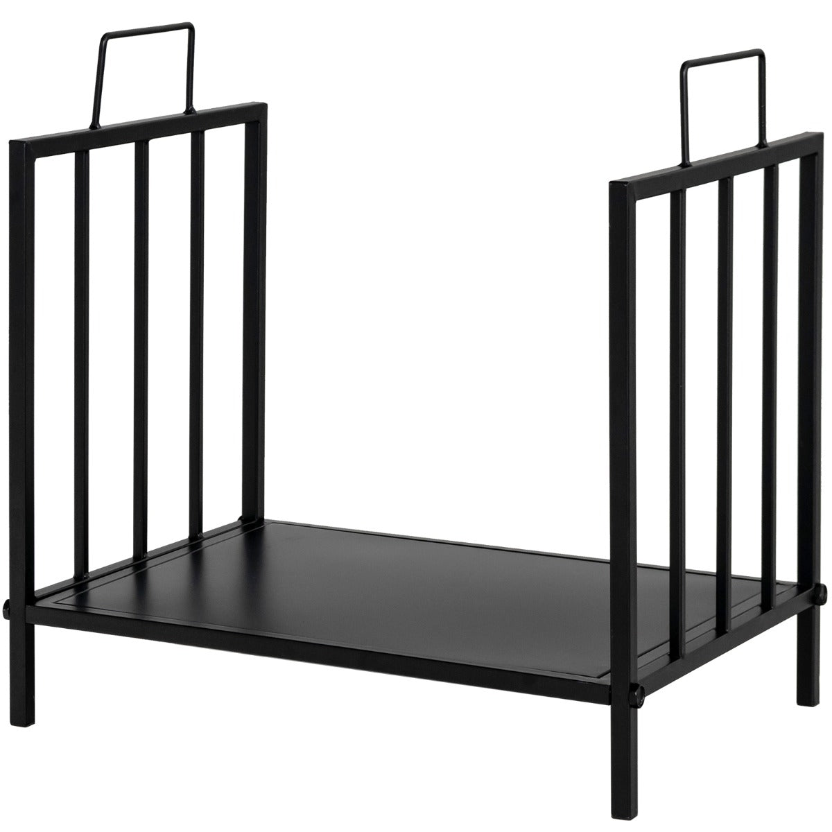 Scaffale per legna da ardere con comoda maniglia e piedini rialzati-Scaffale per legna per interni ed esterni