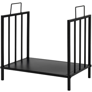 Scaffale per legna da ardere con comoda maniglia e piedini rialzati-Scaffale per legna per interni ed esterni