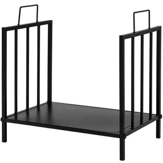 Scaffale per legna da ardere con comoda maniglia e piedini rialzati-Scaffale per legna per interni ed esterni