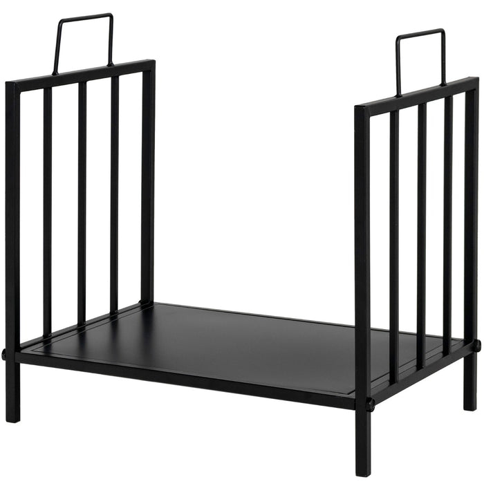 Scaffale per legna da ardere con comoda maniglia e piedini rialzati-Scaffale per legna per interni ed esterni