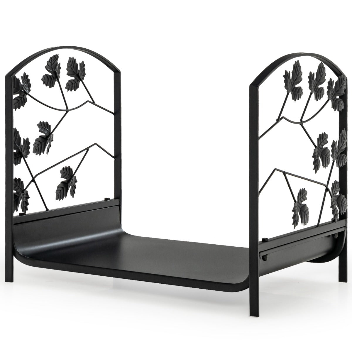 Scaffale per legna da ardere di impieghi gravosi con delicato disegno a foglia-Scaffale d'acciaio porta 50 kg