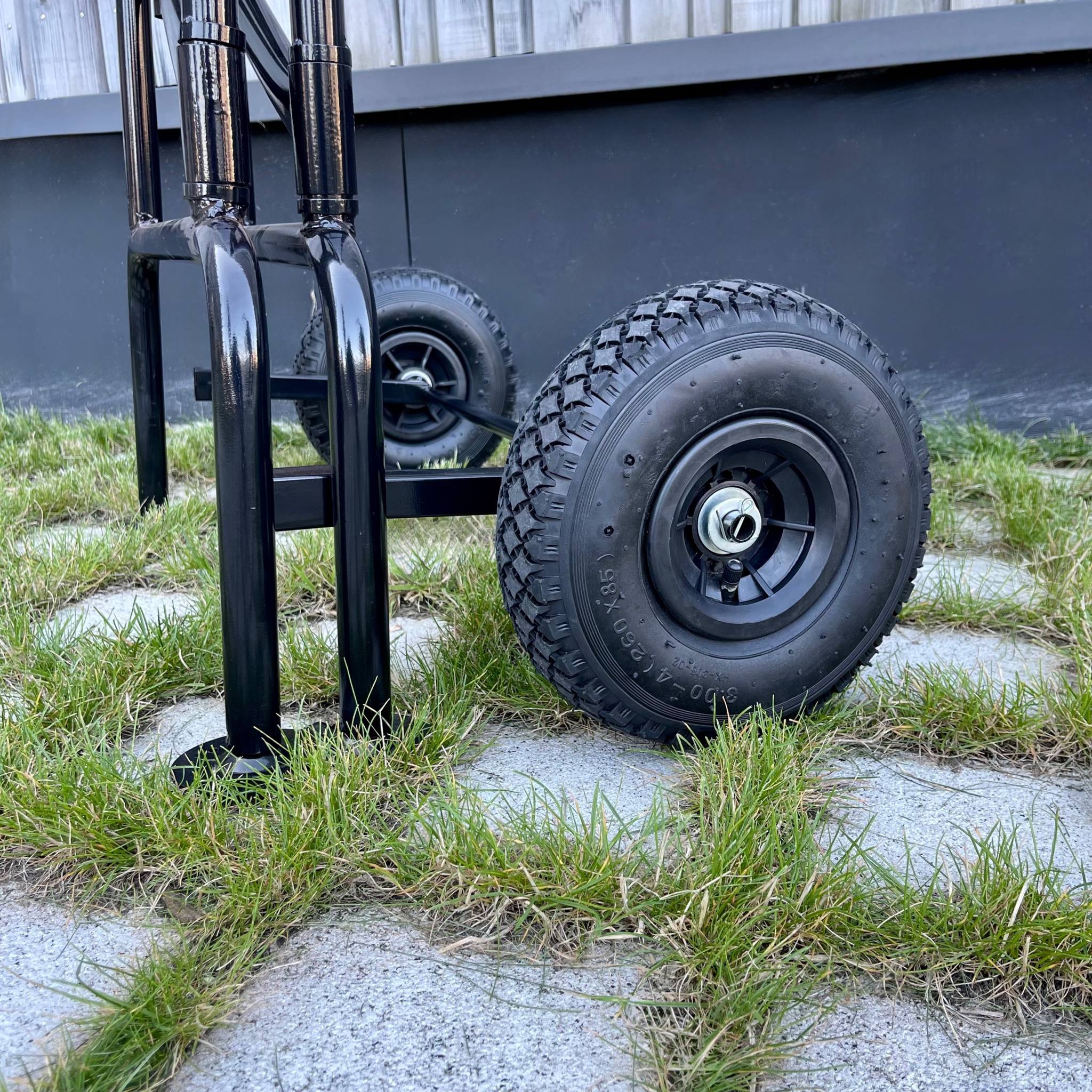 Ponteggio mobile e pieghevole su due livelli, nero