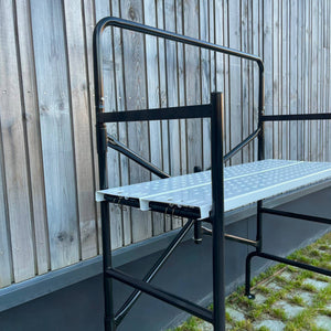 Ponteggio mobile e pieghevole su due livelli, nero