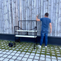 Ponteggio mobile e pieghevole su due livelli, nero