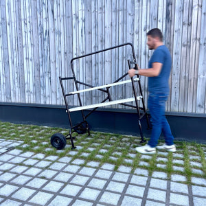 Ponteggio mobile e pieghevole su due livelli, nero