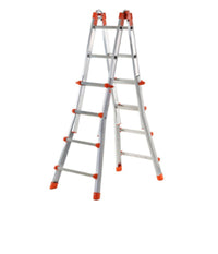 Scala Telescopica Alluminio Max 4.85 Mt 4+4 Gradini Pioli Made In Italy Gierre         