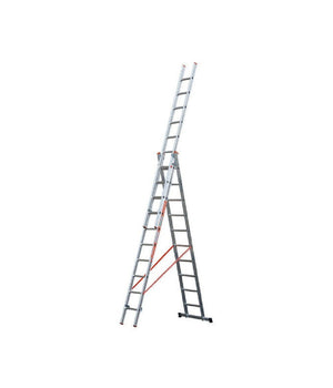 Scala Tripla Trasformabile 3 Elementi In Alluminio A Sfilo O A Cavalletto Modula         