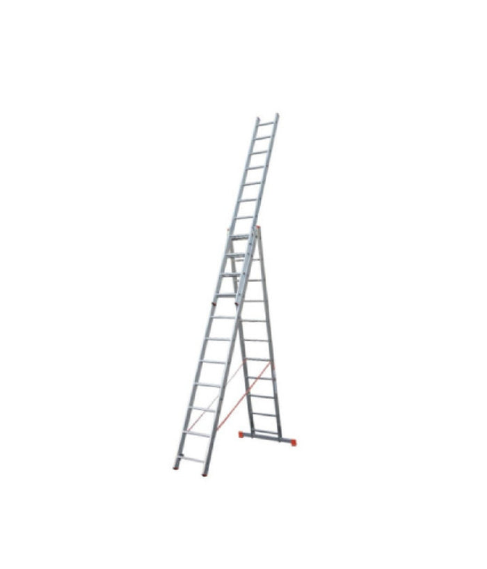 Scala Tripla Trasformabile 3 Elementi In Alluminio A Sfilo O A Cavalletto Modula         