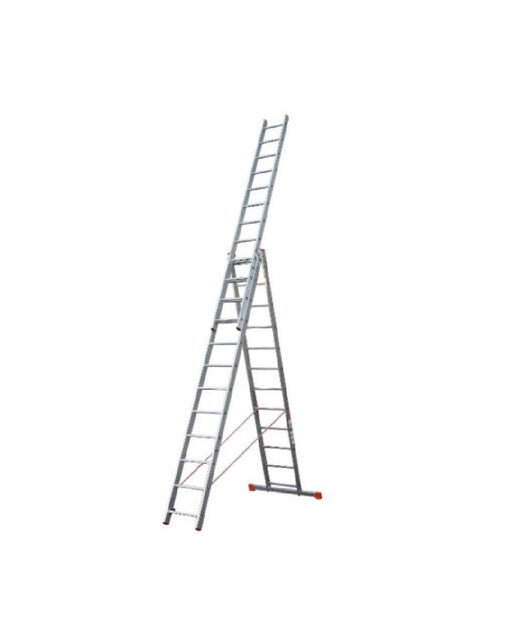 Scala Tripla Trasformabile 3 Elementi In Alluminio A Sfilo O A Cavalletto Modula         