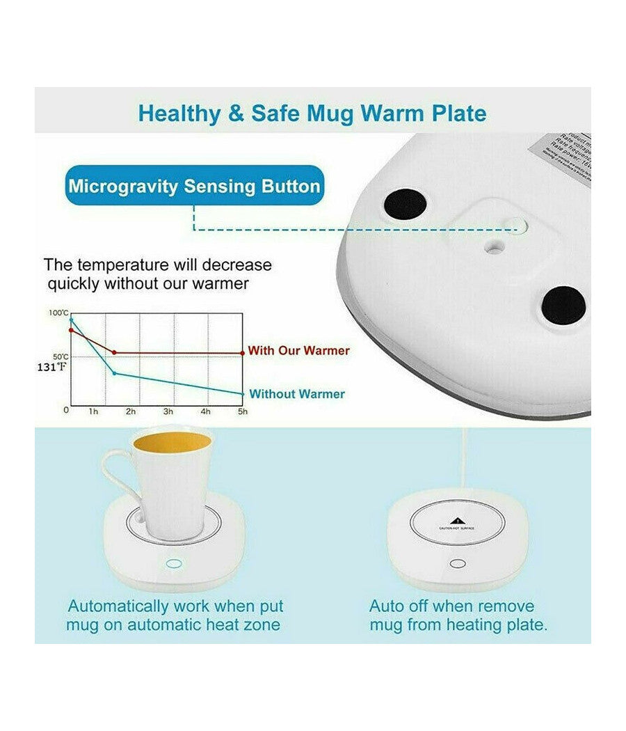 Scalda Tazza Elettrico Bevande Tè Caffè Latte Portatile Calore Casa Ufficio 220v         