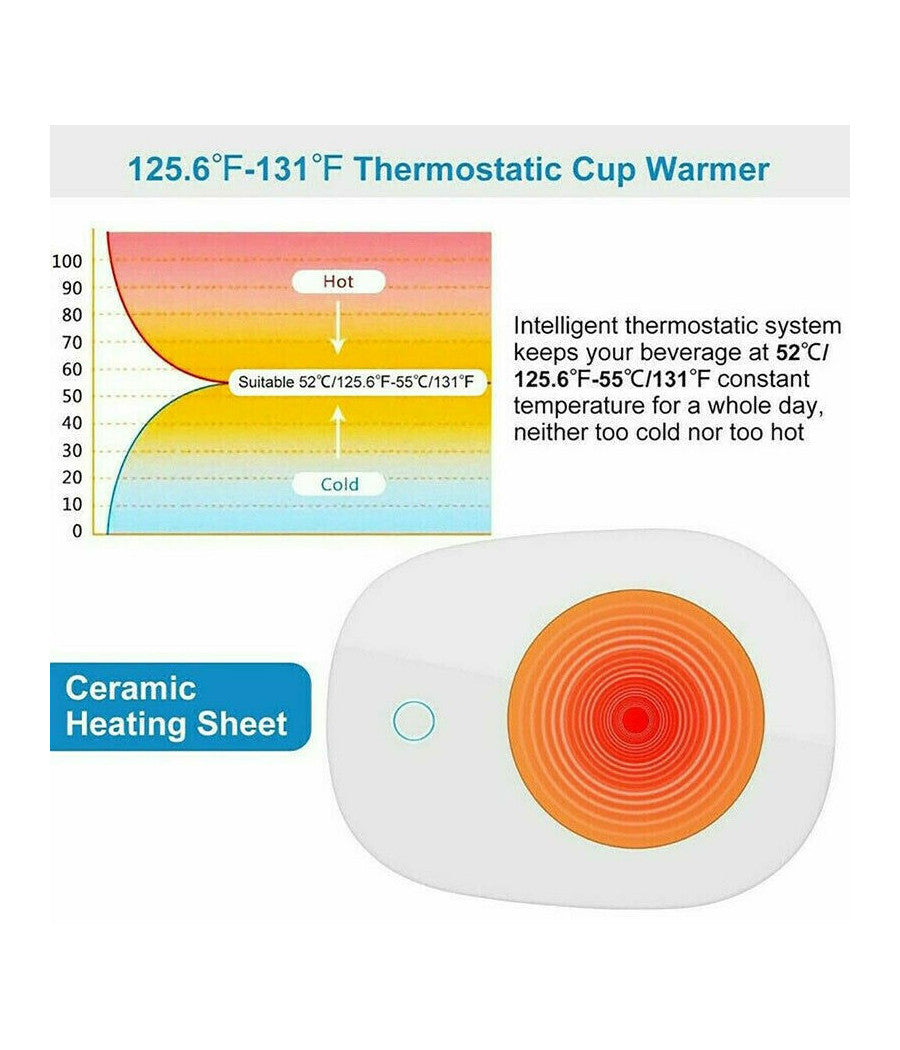 Scalda Tazza Elettrico Bevande Tè Caffè Latte Portatile Calore Casa Ufficio 220v         