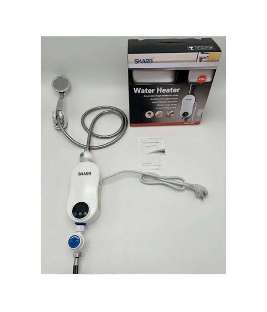 Scaldabagno Boiler Elettrico Caldaia Acqua Calda Istantanea Con Dispaly Temp         