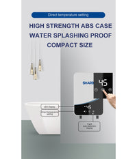 Scaldabagno Boiler Elettrico Caldaia Acqua Calda Istantanea Con Dispaly Touch         