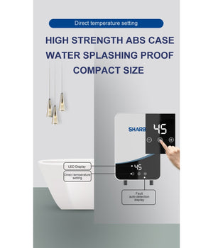 Scaldabagno Boiler Elettrico Caldaia Acqua Calda Istantanea Con Dispaly Touch         